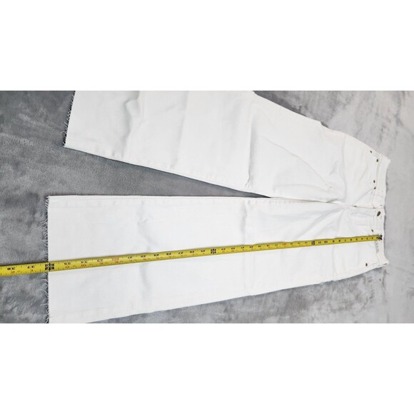 J. Crew Women's Size 24 Jeans 96' Slim Wide White Pants - Picture 7 of 10